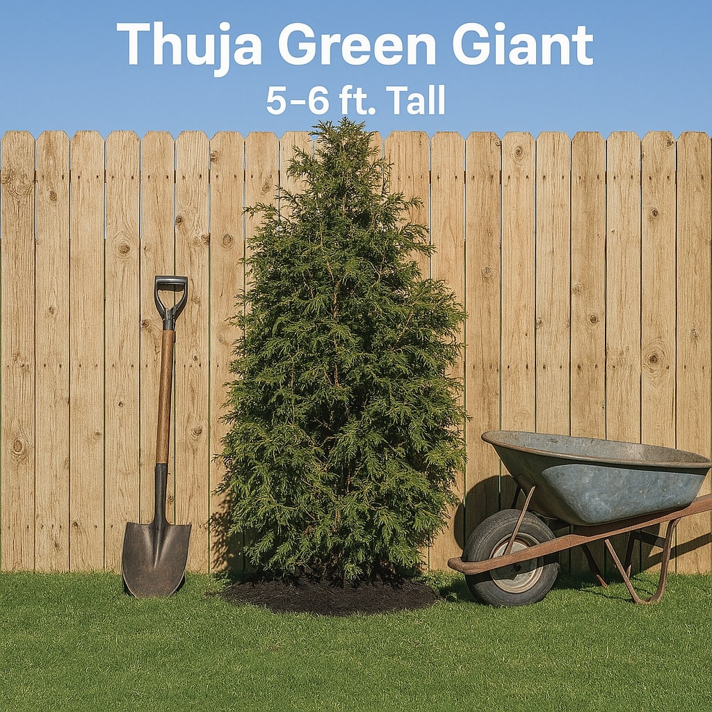 Our 5-6 ft. Thuja Green Giant Privacy Evergreen Tree