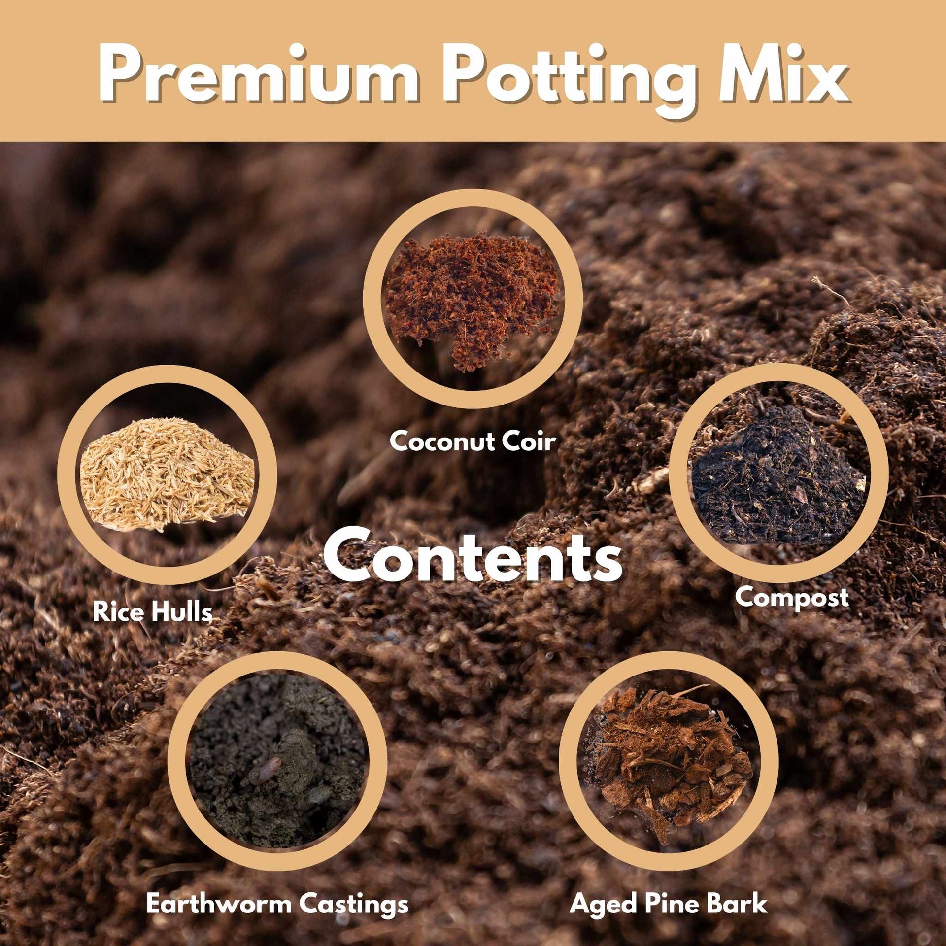 composted pine bark potting mix Premium Potting Mix- 6 Qt. Bag
