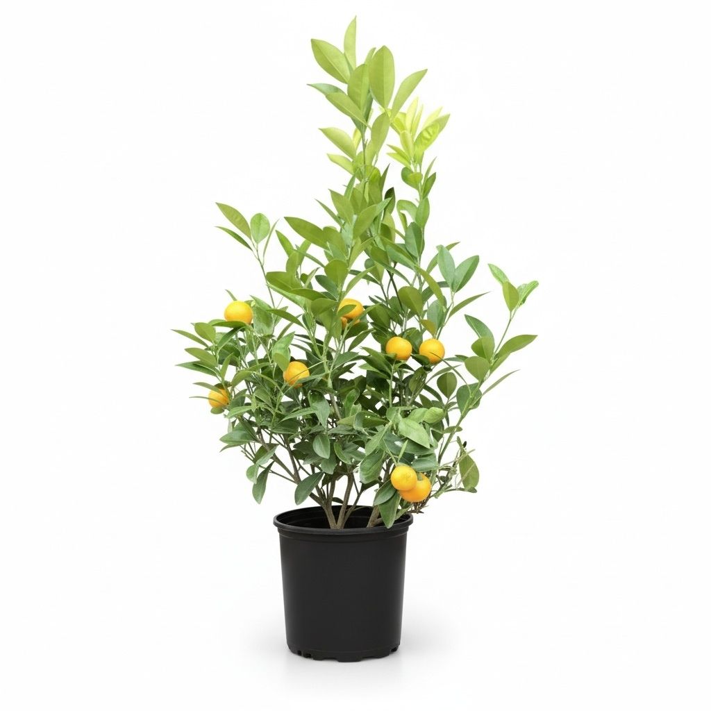 Calamondin Bush in pot hide